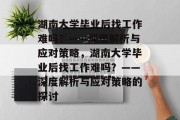 湖南大学毕业后找工作难吗？——深度解析与应对策略，湖南大学毕业后找工作难吗？——深度解析与应对策略的探讨