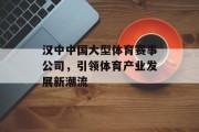 汉中中国大型体育赛事公司，引领体育产业发展新潮流