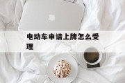 电动车申请上牌怎么受理