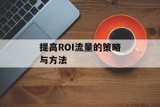 提高ROI流量的策略与方法