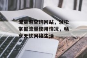 流量包查询网站，轻松掌握流量使用情况，畅享无忧网络生活