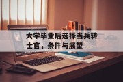大学毕业后选择当兵转士官，条件与展望
