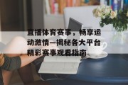 直播体育赛事，畅享运动激情—揭秘各大平台精彩赛事观看指南