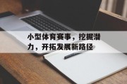小型体育赛事，挖掘潜力，开拓发展新路径