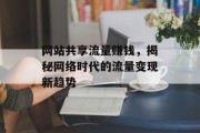 网站共享流量赚钱，揭秘网络时代的流量变现新趋势
