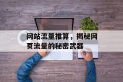 网站流量推算，揭秘网页流量的秘密武器