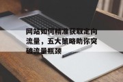 网站如何精准获取定向流量，五大策略助你突破流量瓶颈