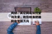 揭秘，其它网站如何查询流量，助你精准把握网络营销方向