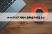 2024深圳罗湖高中录取分数线是多少