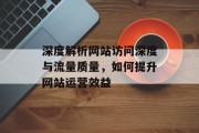 深度解析网站访问深度与流量质量，如何提升网站运营效益