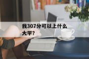 我307分可以上什么大学？