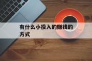 有什么小投入的赚钱的方式