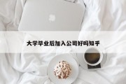 大学毕业后加入公司好吗知乎