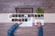 深度解析，如何准确判断网站流量