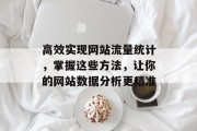 高效实现网站流量统计，掌握这些方法，让你的网站数据分析更精准