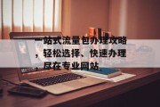 一站式流量包办理攻略，轻松选择、快速办理，尽在专业网站