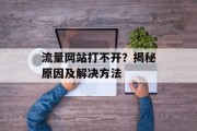 流量网站打不开？揭秘原因及解决方法