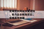 无锡分析网站流量咨询，助力企业精准定位，实现高效营销
