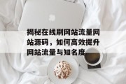 揭秘在线刷网站流量网站源码，如何高效提升网站流量与知名度