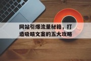 网站引爆流量秘籍，打造吸睛文案的五大攻略