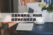 流量助推网站，揭秘网络营销的秘密武器