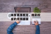 体育赛事概览，精彩纷呈的竞技盛宴