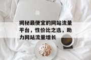 揭秘最便宜的网站流量平台，性价比之选，助力网站流量增长