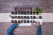 揭秘大网站流量套餐，如何提升网站流量，实现商业价值最大化
