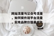 网站流量与公众号流量，如何提升双平台流量，实现品牌价值最大化