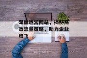 流量运营网站，揭秘高效流量策略，助力企业腾飞
