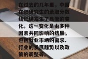 在过去的几年里，中国在职研究生的录取分数线已经发生了显著的变化。这一变化是由多种因素共同影响的结果，包括就业市场的需求、行业的发展趋势以及政策的调整等。