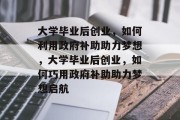 大学毕业后创业，如何利用政府补助助力梦想，大学毕业后创业，如何巧用政府补助助力梦想启航