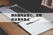 娱乐圈风云变幻，近期热点事件盘点