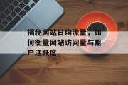 揭秘网站日均流量，如何衡量网站访问量与用户活跃度