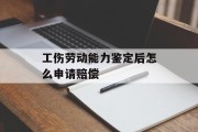 工伤劳动能力鉴定后怎么申请赔偿