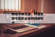 网站不限流量，开启无限可能的企业网络新时代