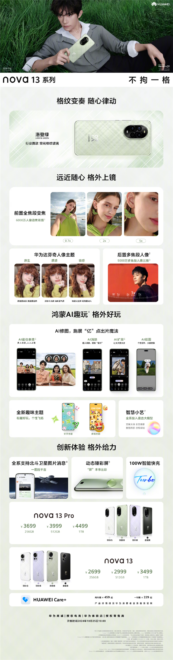 2699元起!华为nova 13系列一图看懂:首次全系支持北斗卫星图片消息