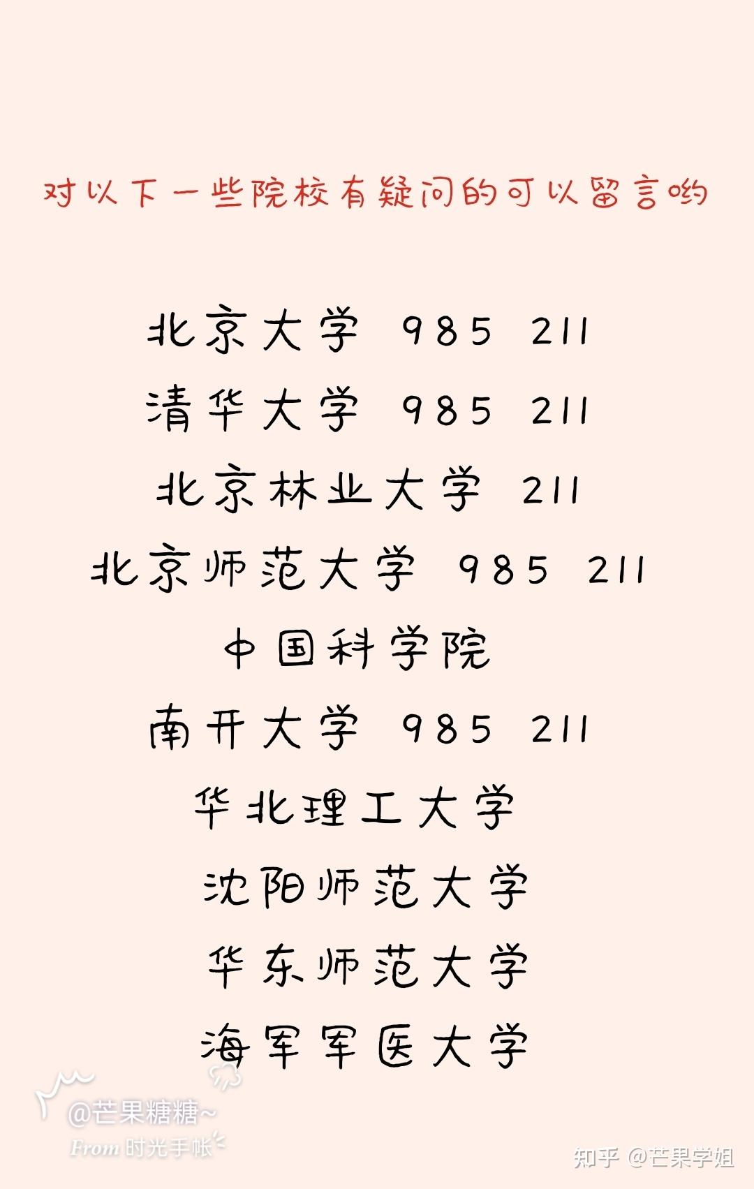 一本有211院校吗知乎(一本有几所大学)