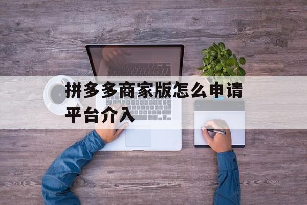 拼多多商家版怎么申请平台介入